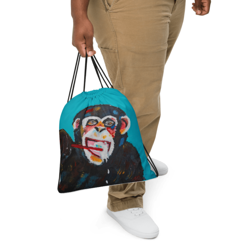 Toothbrush Monkey – Drawstring Bag