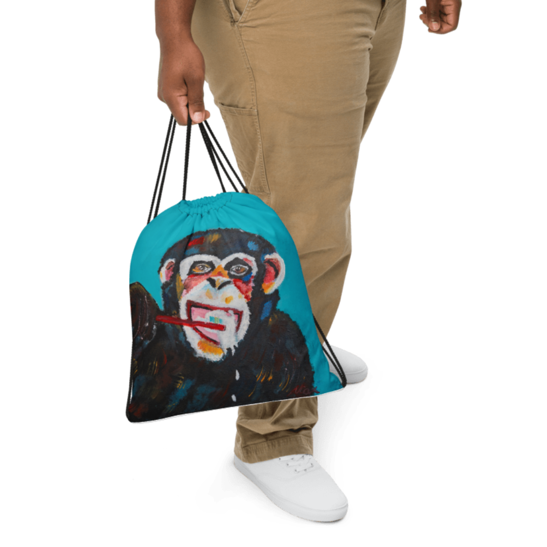 Toothbrush Monkey – Drawstring Bag