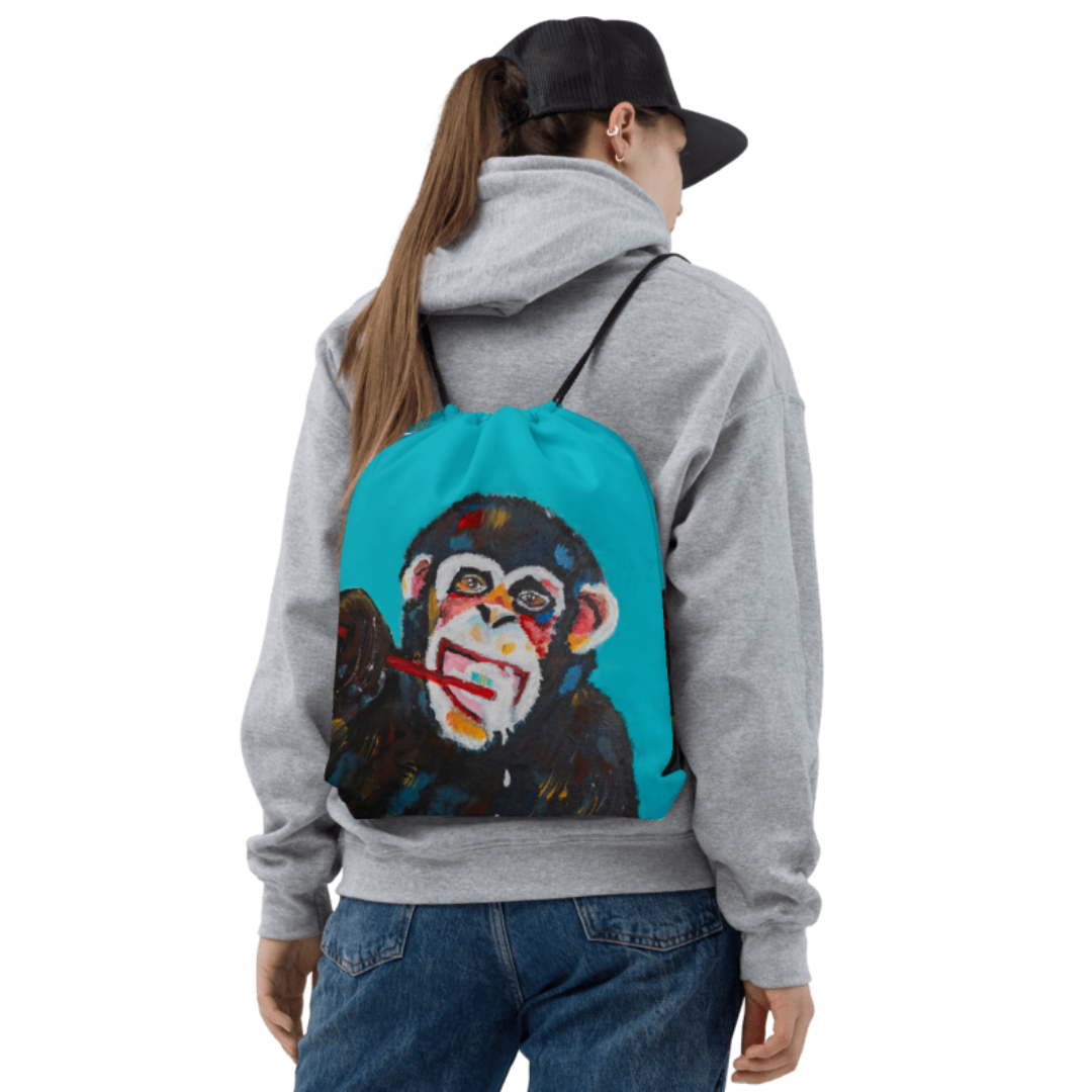 Toothbrush Monkey – Drawstring Bag