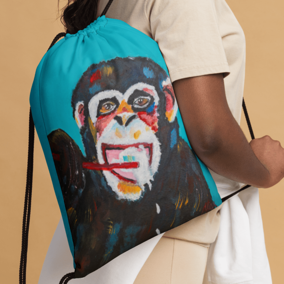 Toothbrush Monkey – Drawstring Bag